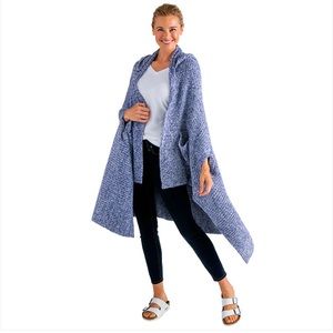 Softies Marshmallow Hooded Shawl with Arm Slots